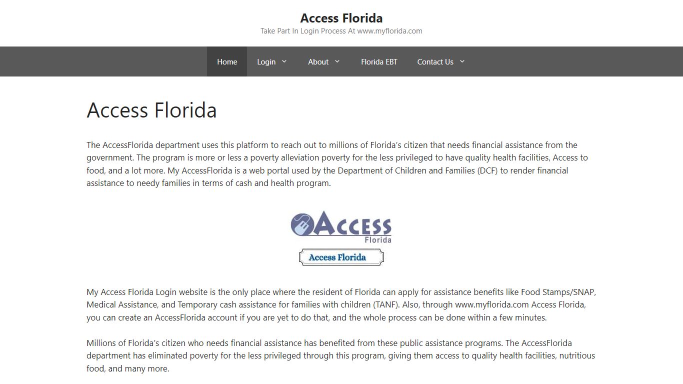 Access Florida - Participate In Access Florida Login